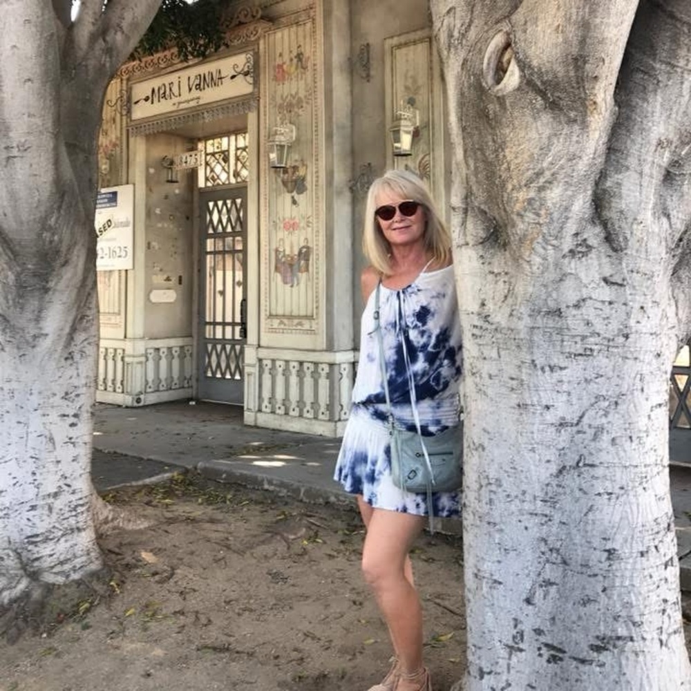 Blue and White Tie-Dye Dress